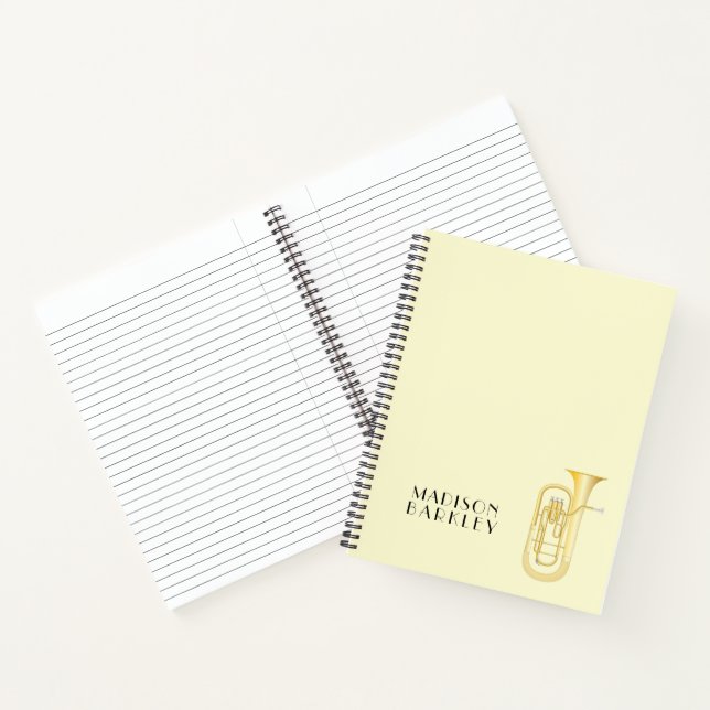 Baritone Musician Band Teacher Notebook Notizbuch (Innenseite)