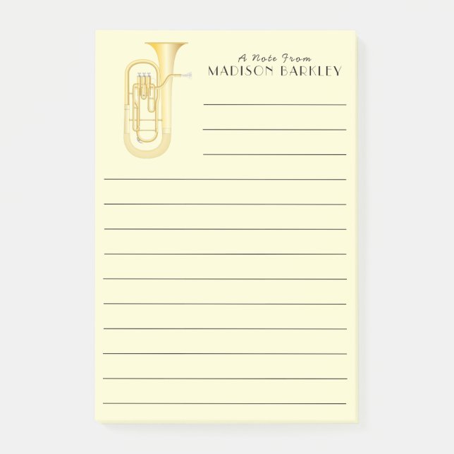 Baritone Musician Band Teacher Post-it Notes (Devant)