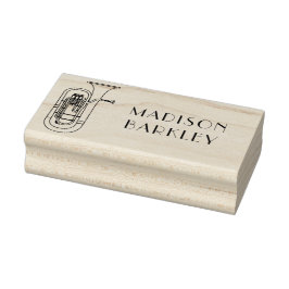 Baritone Musician Band Teacher Rubber Briefmarke Gummistempel