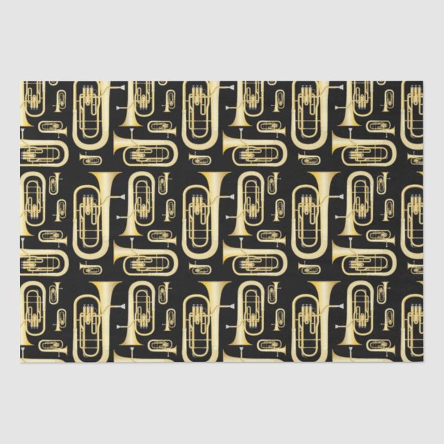 Baritone Musician Band Teacher Tissue Seidenpapier (Vorderseite)