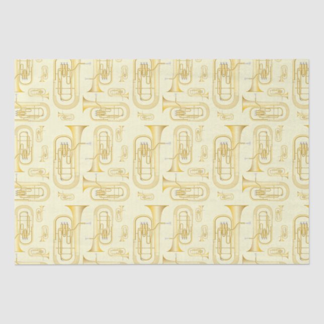 Baritone Musician Band Teacher Tissue Seidenpapier (Vorderseite)