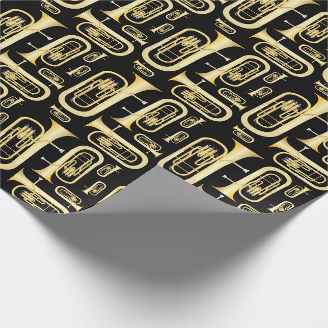 Baritone Musician Band Teacher Wrapping Paper Geschenkpapier (Ecke)