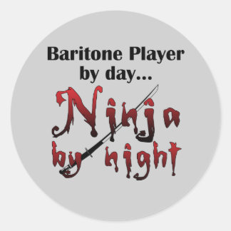 Baritone Ninja Runder Aufkleber