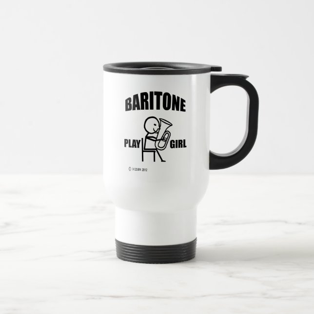 Baritone Play Girl Travel Mug Reisebecher (Rechts)