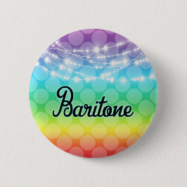 Baritone Rainbow LGBT Gay Lights Singer Button