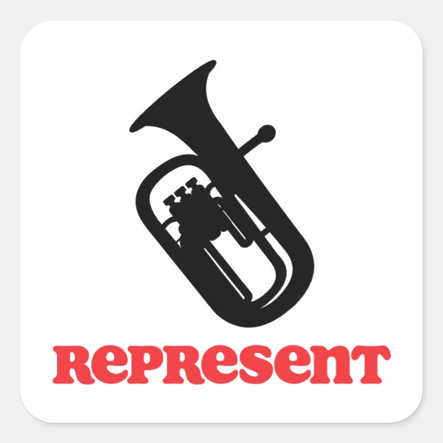 Baritone Representation Quadratischer Aufkleber (Vorderseite)