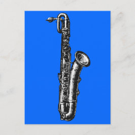 Baritone Saxophon Postkarte