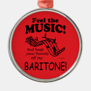 Baritone spürt die Musik Ornament Aus Metall