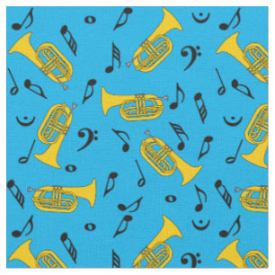 Baritones Bass Clef Musiknotens Stoff