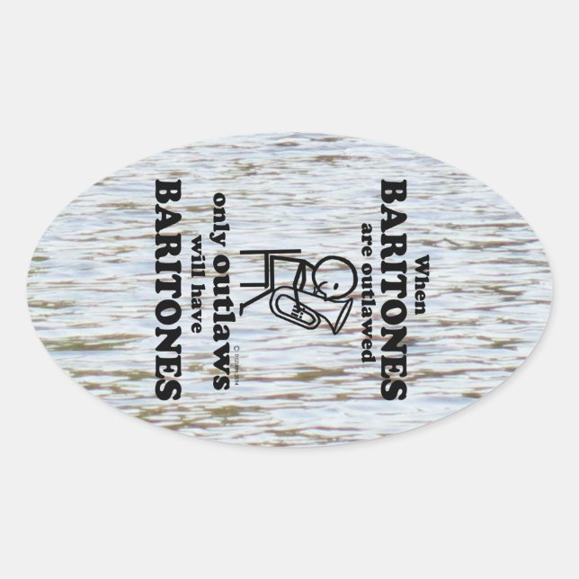 Baritones Oval-Aufkleber Ovaler Aufkleber (Vorderseite)