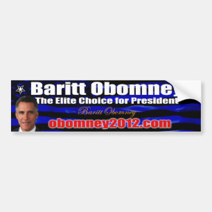 Baritt Obomney für Präsidenten Autoaufkleber 2012