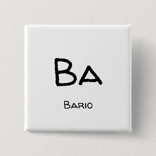 Barium Ba Button