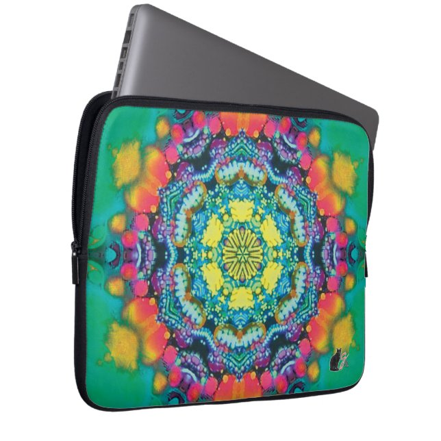 Barium Kaleidoskop Laptopschutzhülle (Vorne Rechts)