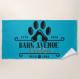 Bark Ave Pawtique [Logo1] Strandtuch