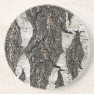 Bark Birch Wood Sandstein Untersetzer
