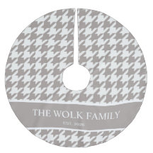 Bark Greige Houndstooth Familienname