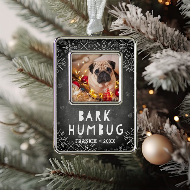 Bark Humbug | Foto von Haustieren Rahmen-Ornament Silber (Von Creator hochgeladen)
