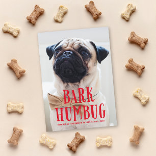 Bark Humbug Niedlicher Welpenhund FOTO Feiertagskarte