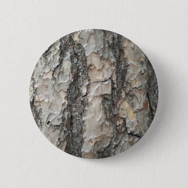 Bark Pine Wood Button (Vorderseite)