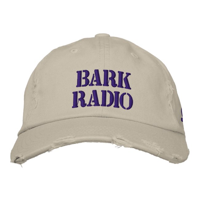 Bark Radio Hat-1 Bestickte Baseballkappe (Vorderseite)