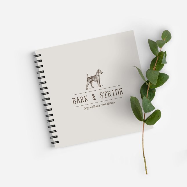 Bark & Stride Hunde-Spaziergang-Geschäfts-QR-Code  Notizbuch (Von Creator hochgeladen)