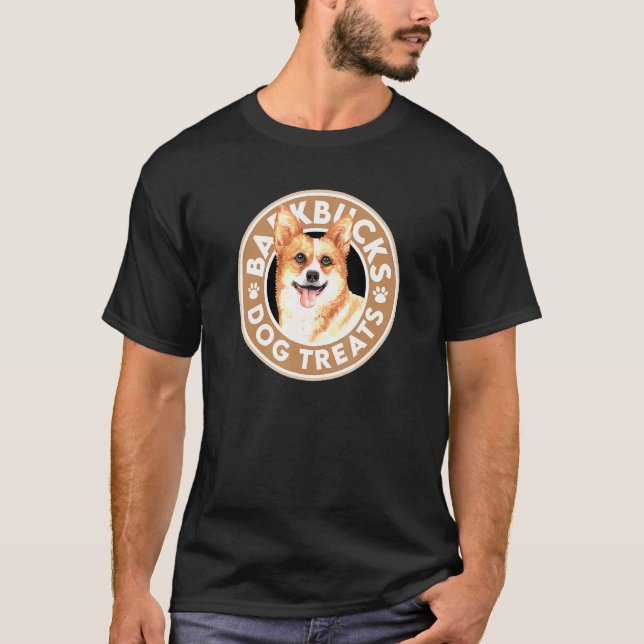 Barkbucks Hundefutter Corgi T-Shirt (Vorderseite)