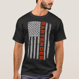 Barkeeper-amerikanische Flagge 4. von T-Shirt