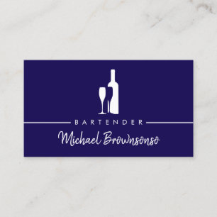 Barkeeper Bar Club Moderne Marine Visitenkarte