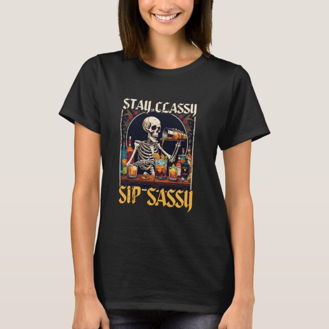 Barkeeper Barkeeper Bartending Bleibe Classy Sip S T-Shirt (Vorderseite)