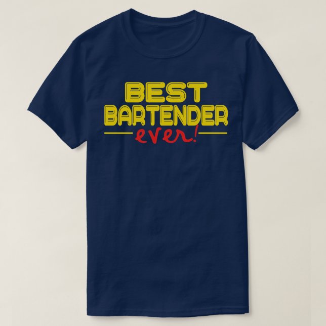 Barkeeper Bester Barkeeper Noch nie lustiger Barke T-Shirt (Design vorne)