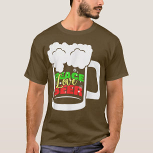 Barkeeper Brewers Drinkers Beer Lover Peace Liebe T-Shirt
