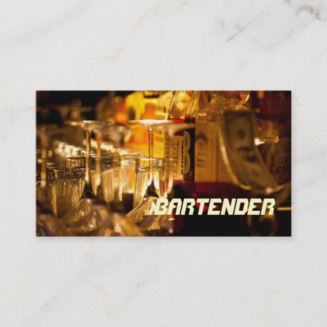 Barkeeper , Club, Nachtleben , Visitenkarte (Vorderseite)