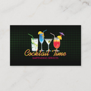 Barkeeper-Cocktail trinkt Mixologistgeschäftskart Visitenkarte