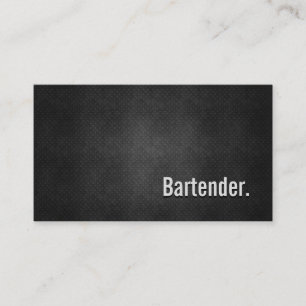Barkeeper Cool Black Metal Einfachheit Visitenkarte