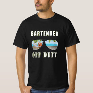Barkeeper der Sonnenbrille Palmen Urlaub T-Shirt