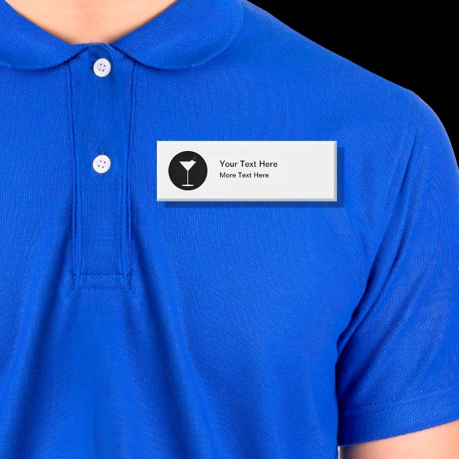 Barkeeper Einfache moderne Personaldatenträger Namenschild (Von Creator hochgeladen)