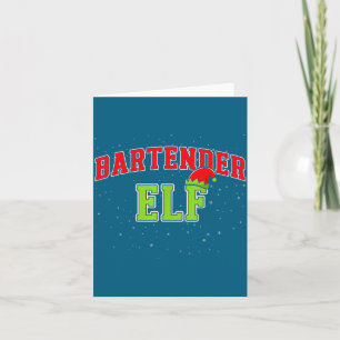 Barkeeper-Elf Weihnachten Familie passend Gruppe X Karte
