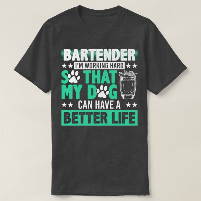 Barkeeper Funny 7 T-Shirt (Design vorne)