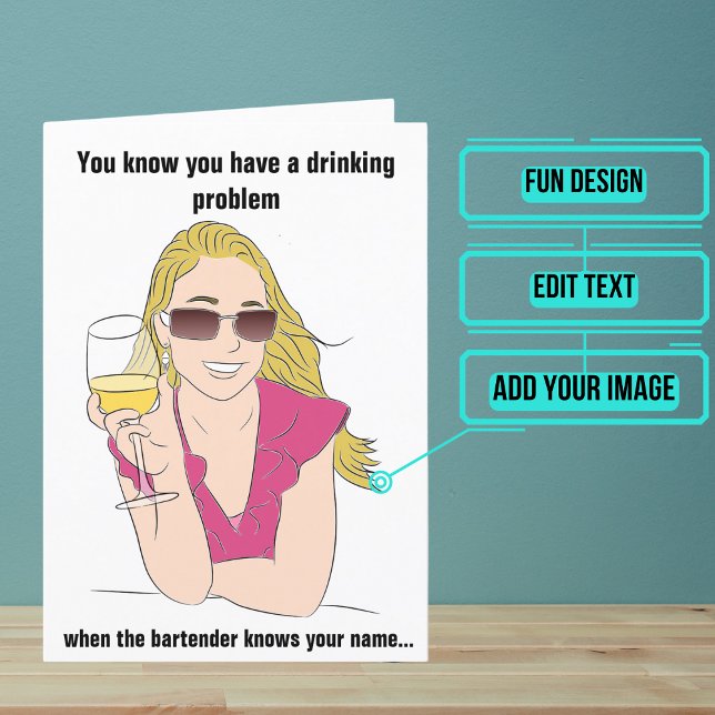 Barkeeper Funny Birthday Karte (Looking for the perfect card for that clever bartender friend of yours.)