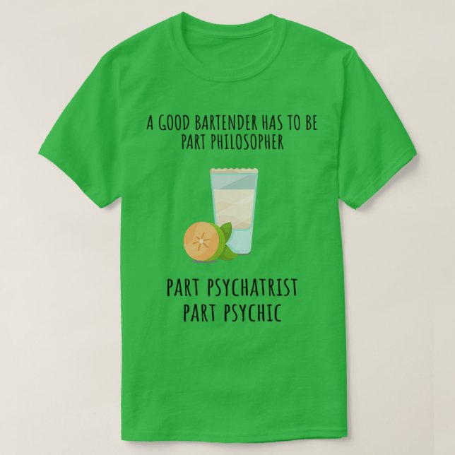 Barkeeper Funny Sprichwort 14 T-Shirt (Design vorne)