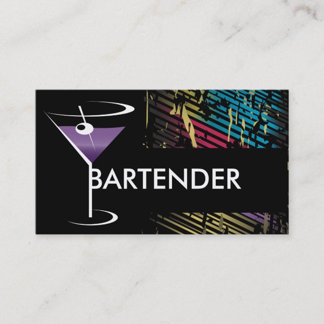 Barkeeper-Geschäfts-Karte Visitenkarte (Vorderseite)