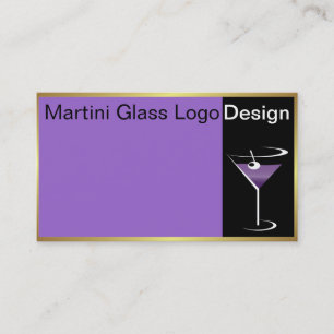 Barkeeper-Geschäfts-Karten-Martini-Logo Visitenkarte
