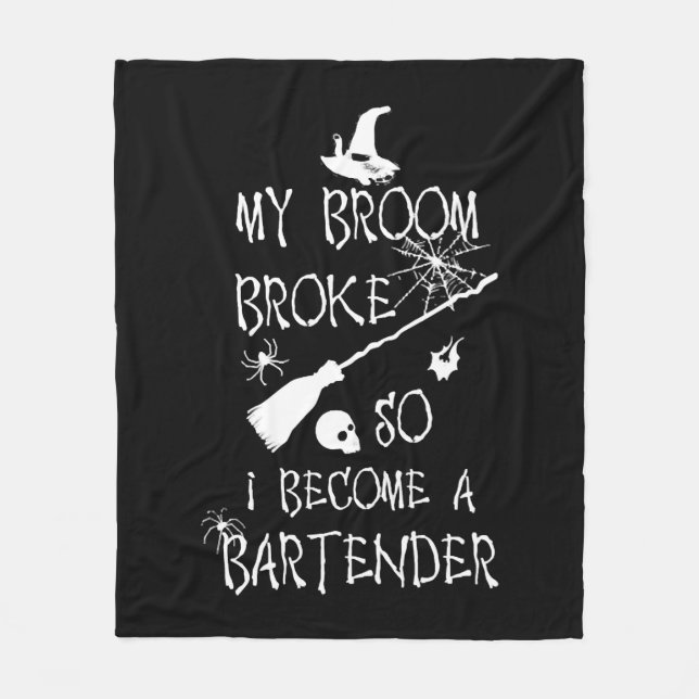 Barkeeper Halloween Fleecedecke (Vorderseite)