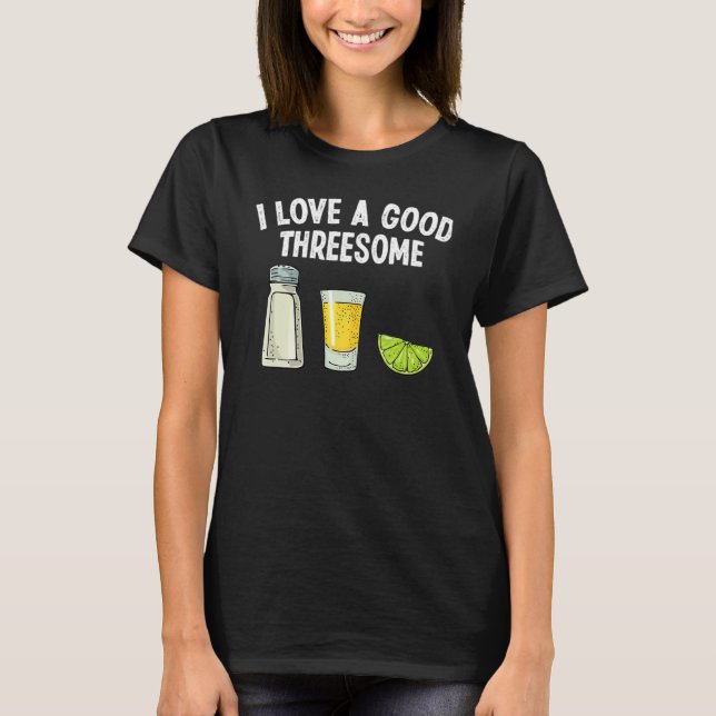Barkeeper I Liebe Eine gute Drohung trinken Barten T-Shirt (Vorderseite)