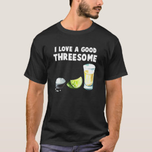 Barkeeper I Liebe Eine gute Drohung trinken Barten T-Shirt