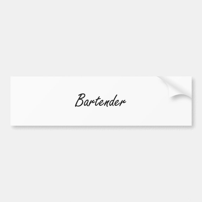 Barkeeper-künstlerischer Job-Entwurf Autoaufkleber (Vorne)