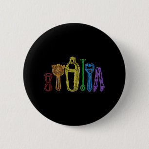 Barkeeper LGBT Rainbow Barmaid Barman Mixologe Button