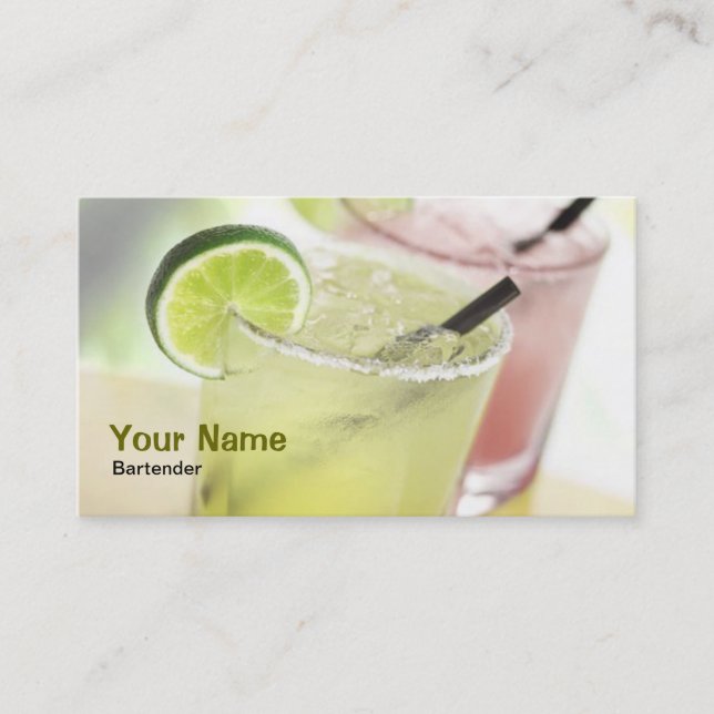Barkeeper-Margarita-Geschäfts-Karte Visitenkarte (Vorderseite)