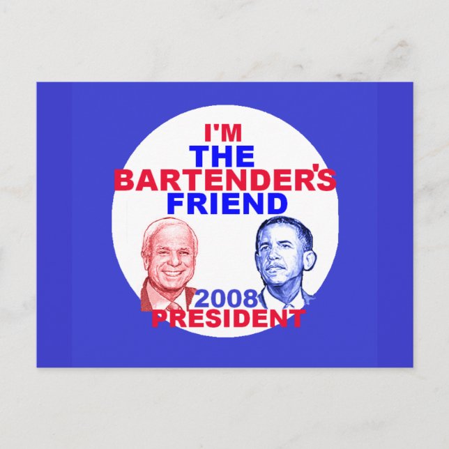 Barkeeper Postkarte (Vorderseite)