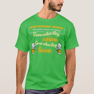 Barkeeper Regeln Party Cocktail Pub 1 T-Shirt